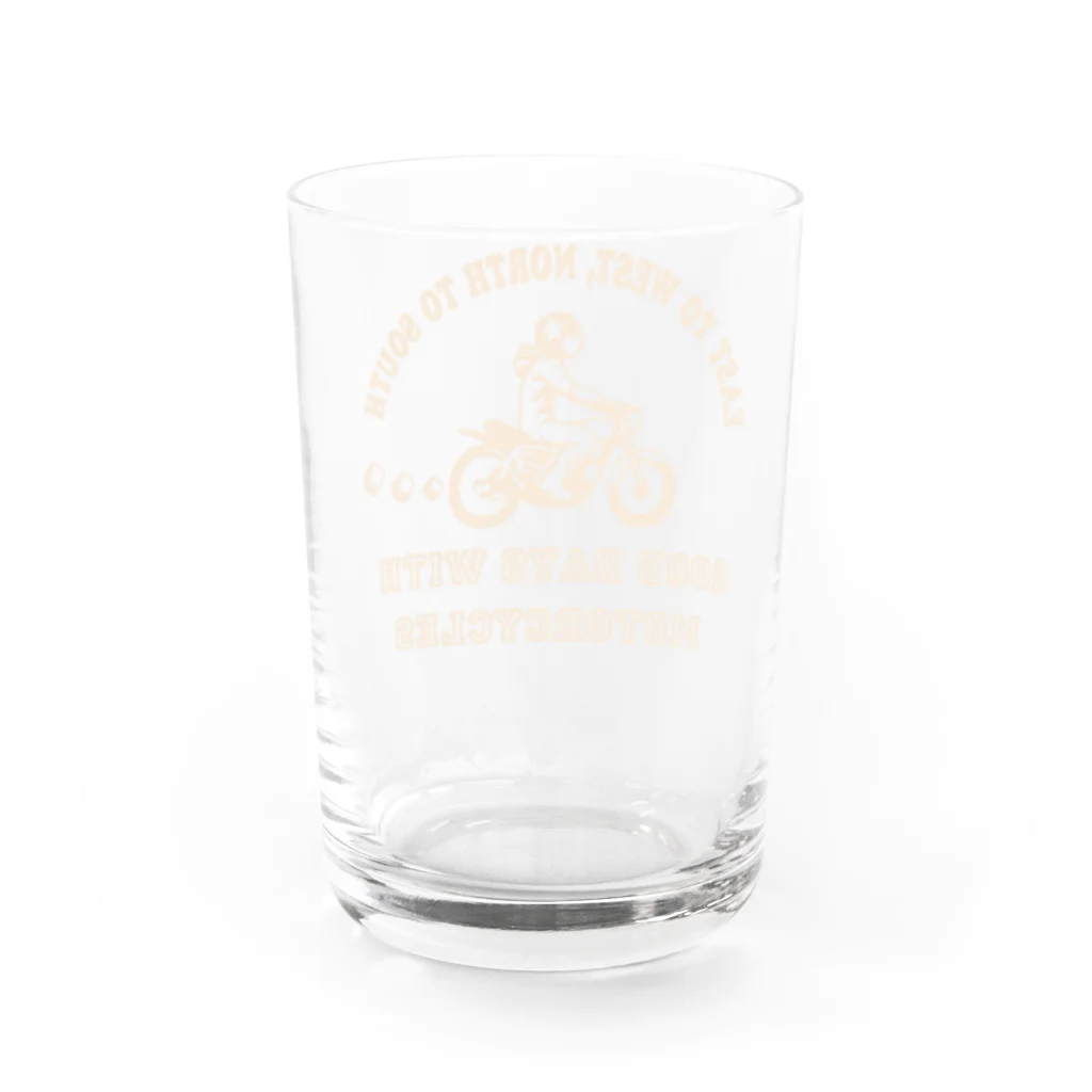 キッズモード某のバイク日和(イエロー) Water Glass :back