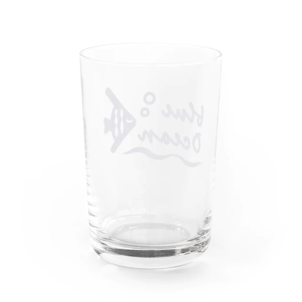 LIFE0 official suzuriの「Dreamin' Her」蒼<blue ocean>グラス Water Glass :back