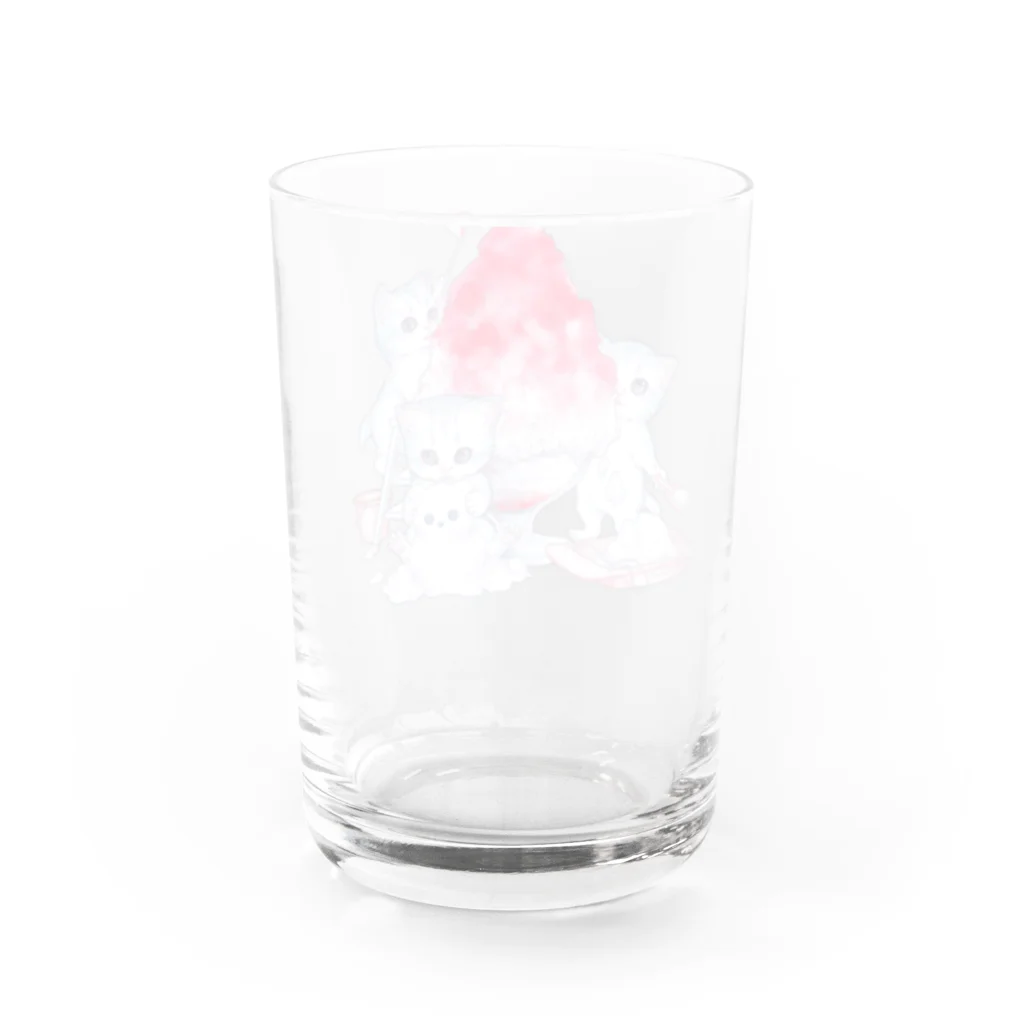 nya-mew（ニャーミュー）のかき氷大好き Water Glass :back