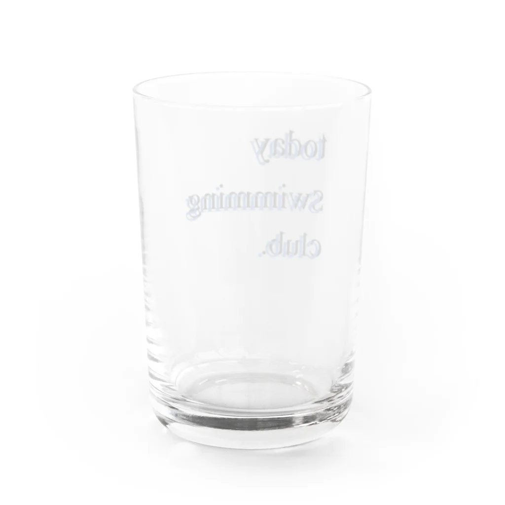 take_aokiのtodayswimmingclub. (BK&BL) Water Glass :back