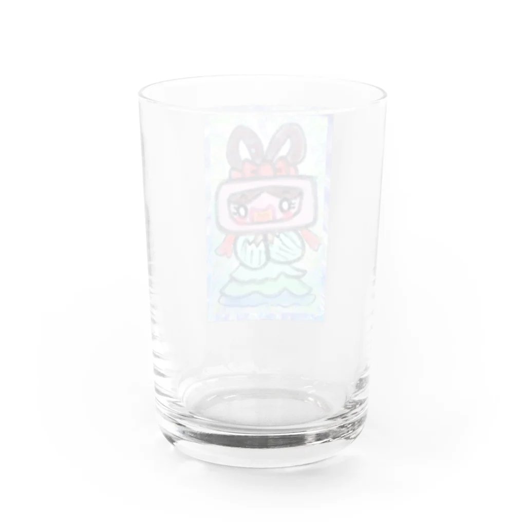 オクサバットの織姫ボタンちゃん Water Glass :back