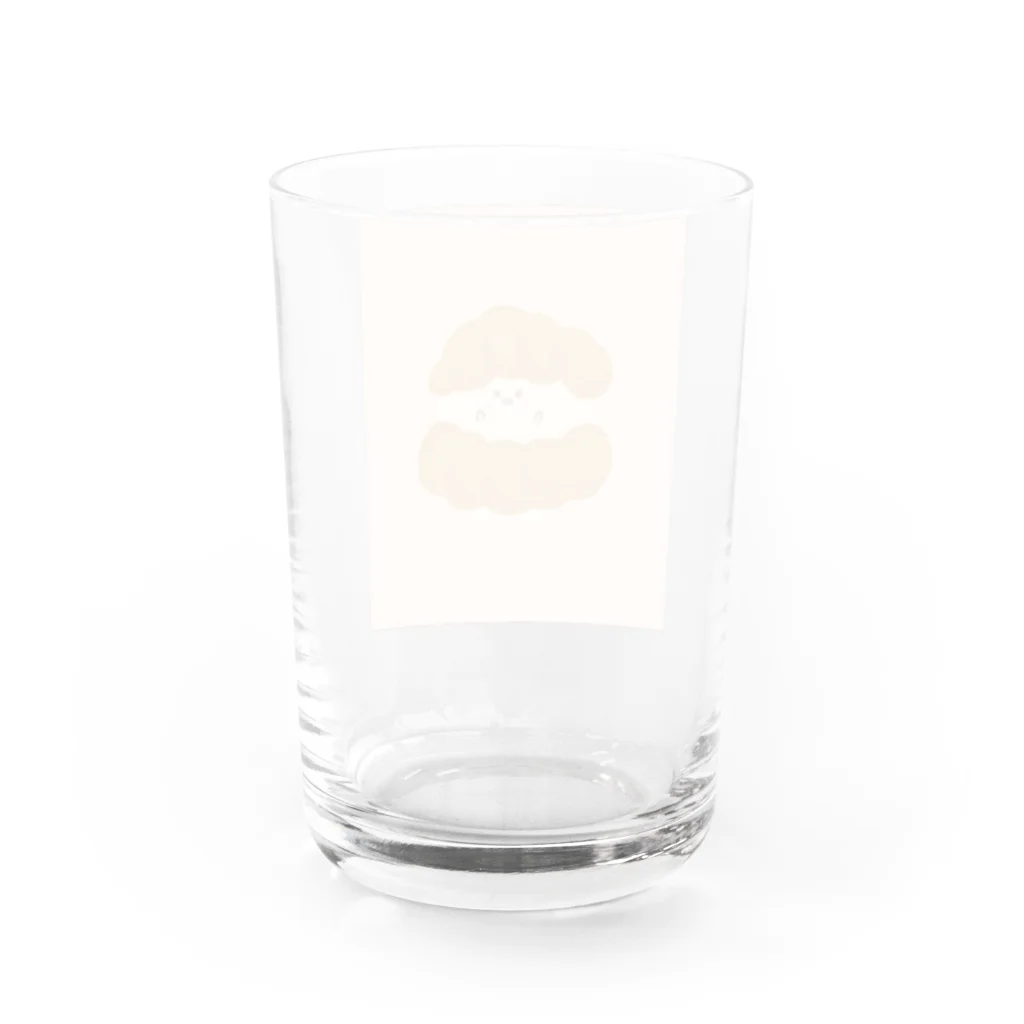 さきまるらんどのシュークリームのくりむちゃん Water Glass :back