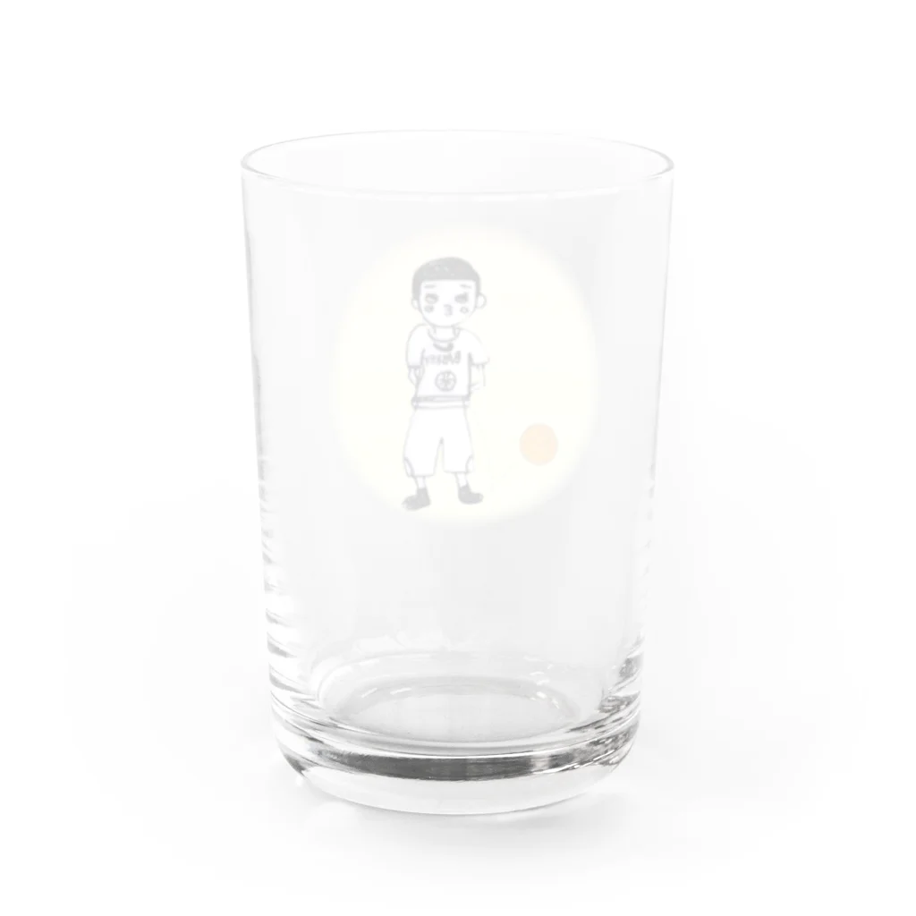 shisyu工房のバスケ少年 ミニバス Water Glass :back