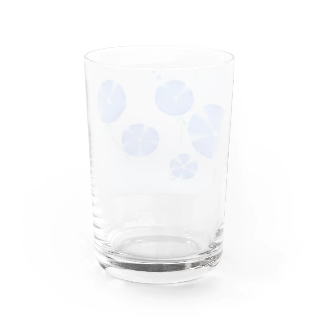 開運ことはのありがとうの朝顔 Water Glass :back