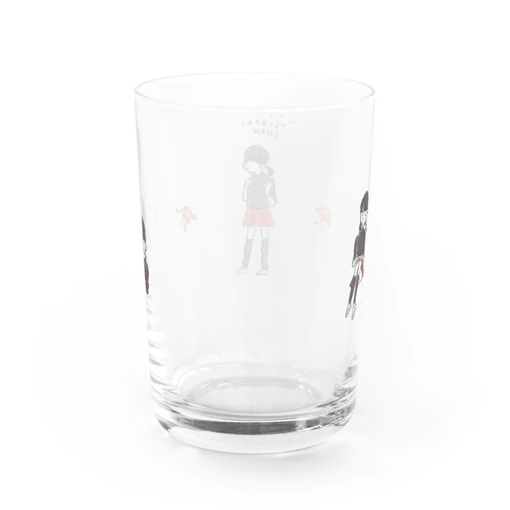 のりつくだにパークのツバキちゃん Water Glass :back