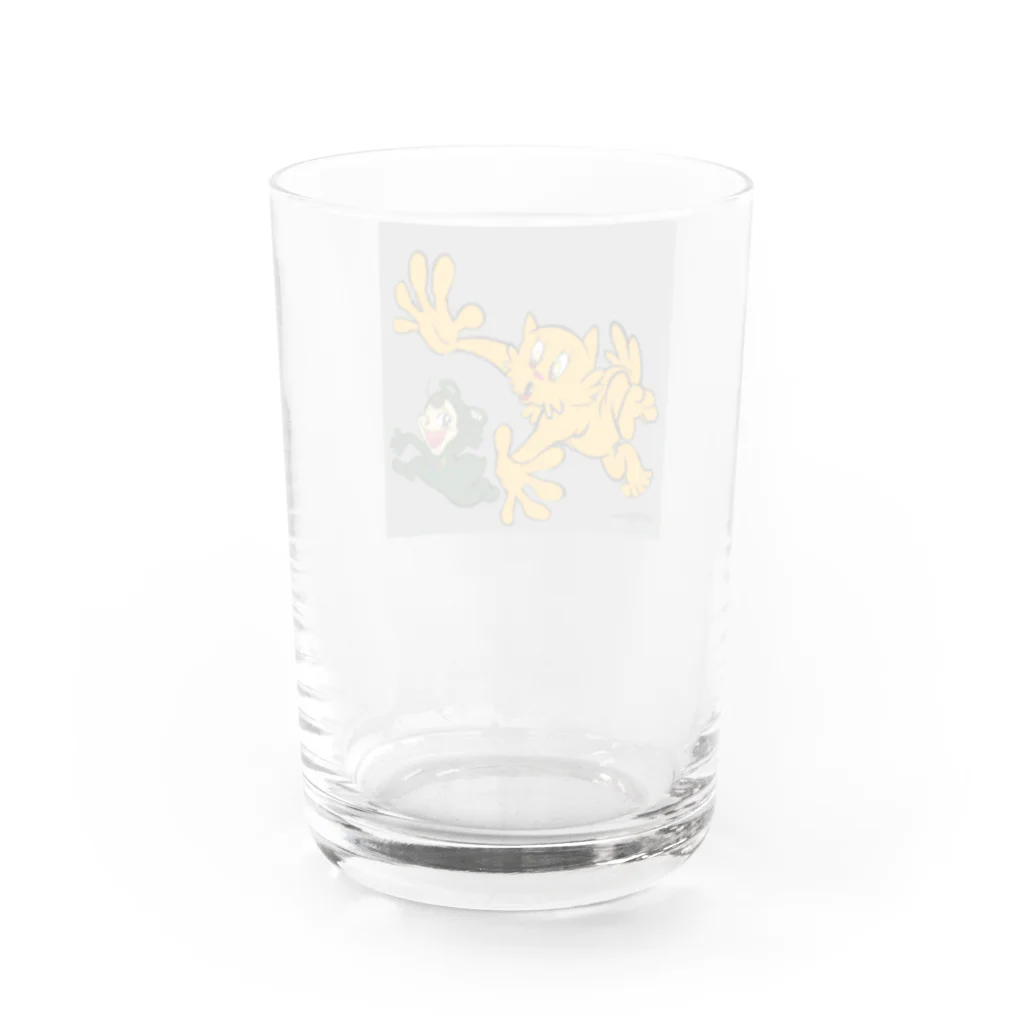 ちゃとらま　CHA10ramaのチャトラマとカエル女　　CHA1000rama Water Glass :back