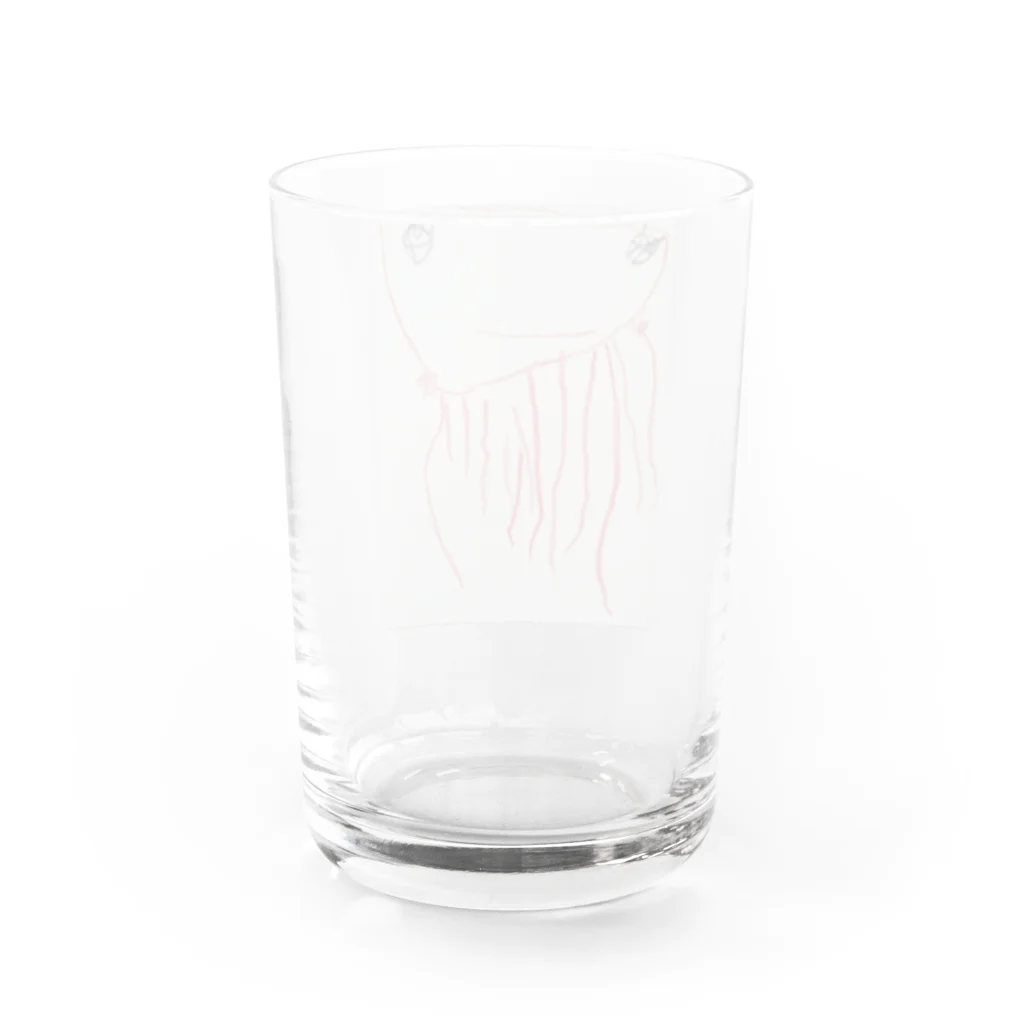 子どもの絵の子どもの絵/初めてのタコ Water Glass :back