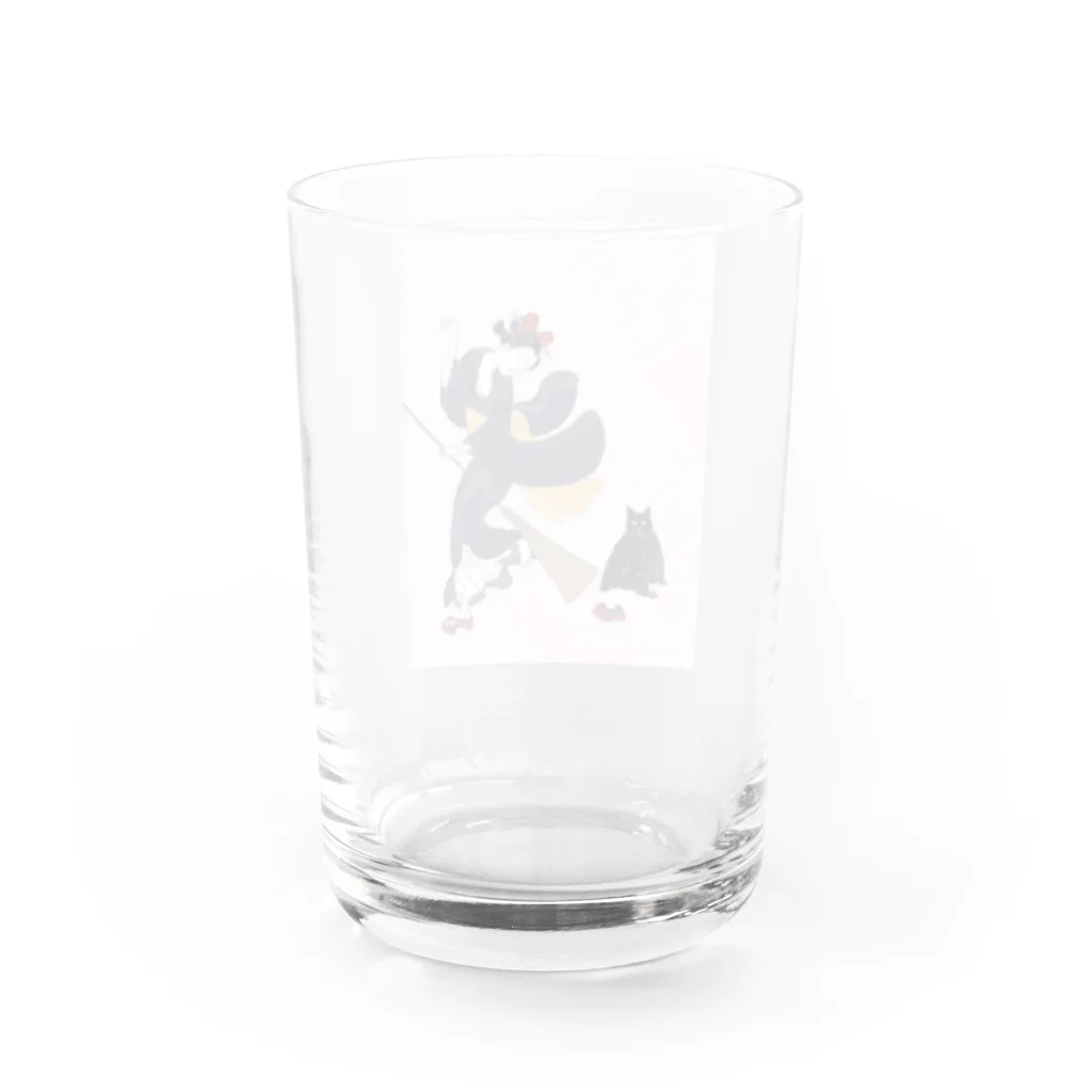 keeeeeep smilingの働く気のない猫ジジ　Jiji’s delivery service Water Glass :back