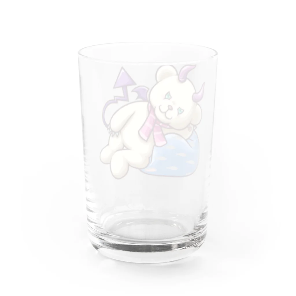 Blue Regionのデリバリーなんもしないクマちゃん Water Glass :back