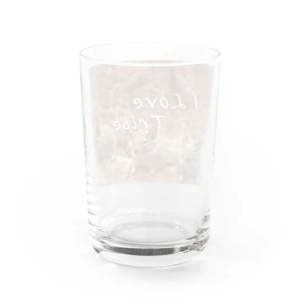 ミラくまのI LOVE Tribe Water Glass :back