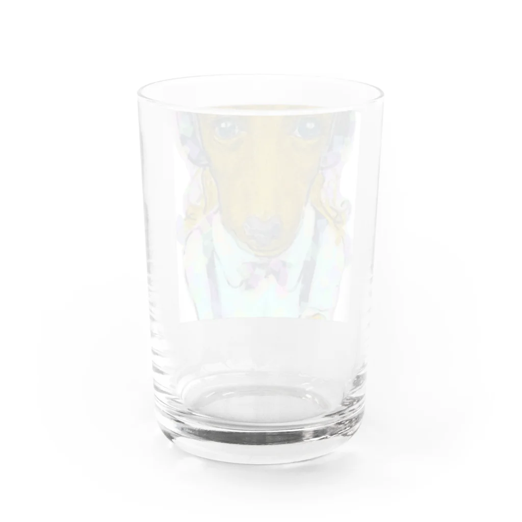 アート工房　甘月蝕(kanngesshoku)『TAaKA』のストアのMary's  tweets 『ねえ、もうこのオモチャ飽きたんだけど‼️』 Water Glass :back