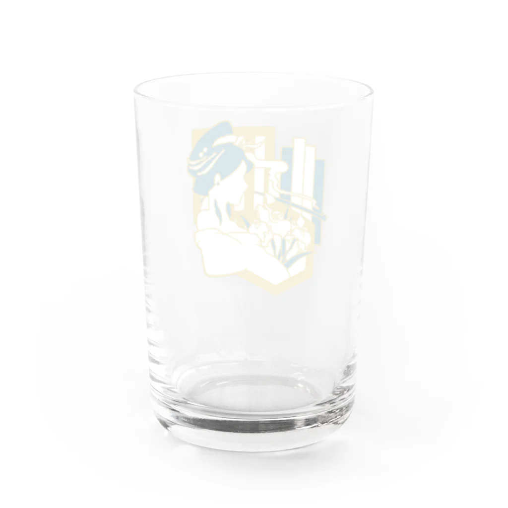 GOODS SHOP【そぞろな小窓】 SUZURI店の【寄席】《青》 Water Glass :back