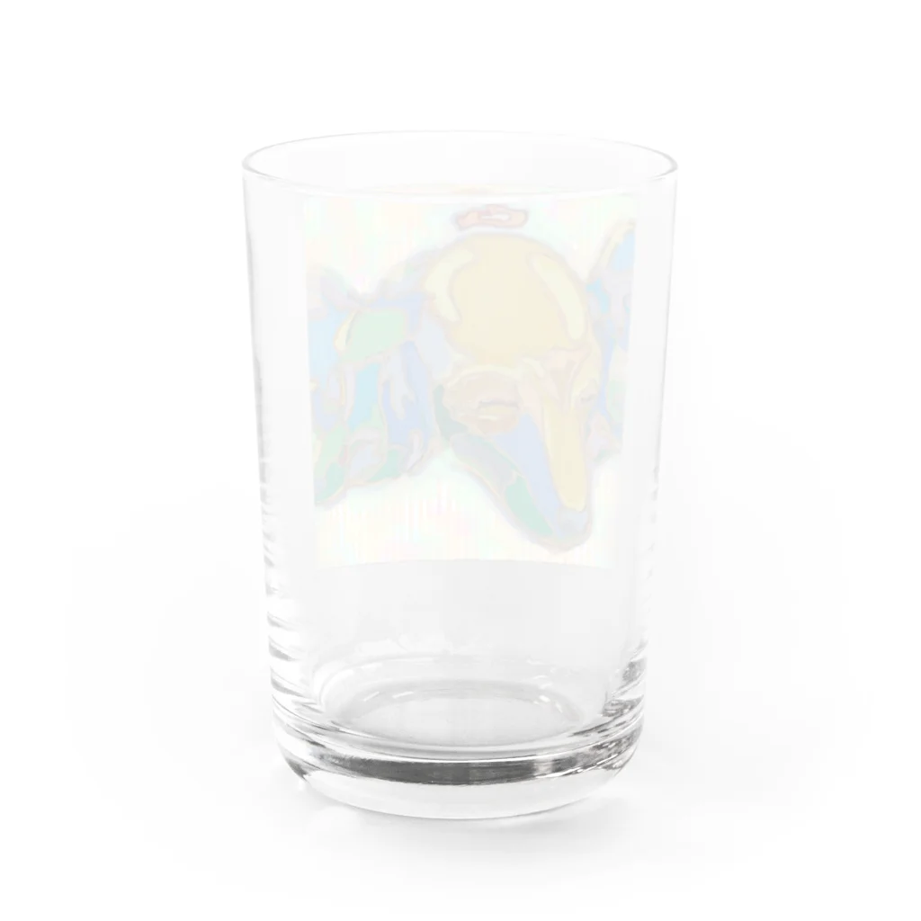 アート工房　甘月蝕(kanngesshoku)『TAaKA』のストアのMary's  tweets 『ママ、早く帰って来ないかな❗』 Water Glass :back