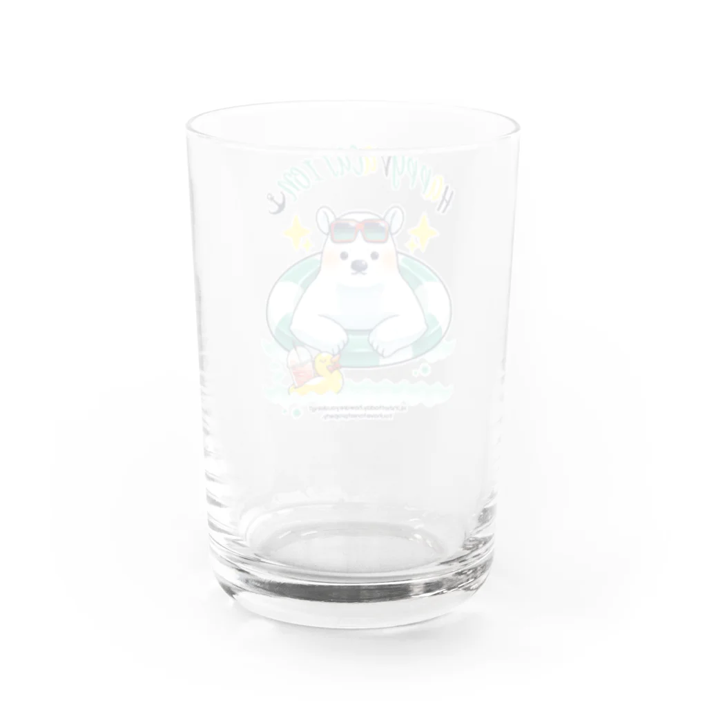 犬HouseのハッピーVACATION Water Glass :back