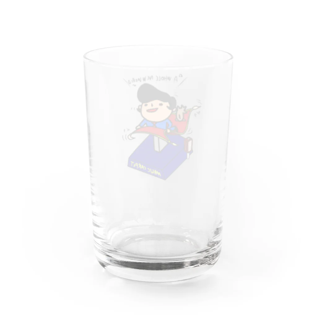 momino studio SHOPの魔法の絨毯に乗れるなんて! Water Glass :back