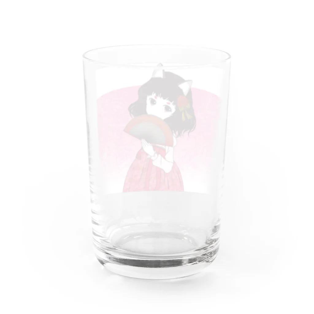 加藤 光雲のRose-design（扇子開きVer.） Water Glass :back