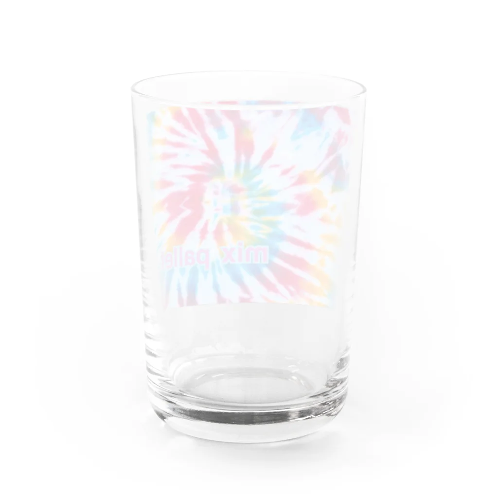 Mix pallet りょうのタイダイ染め　プリント Water Glass :back