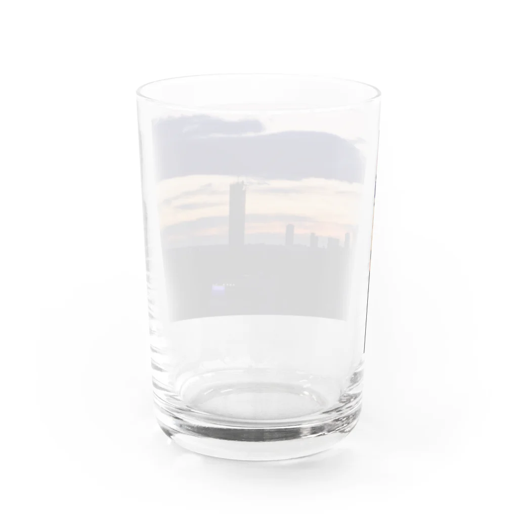 えびたろの札幌の夕日 Water Glass :back