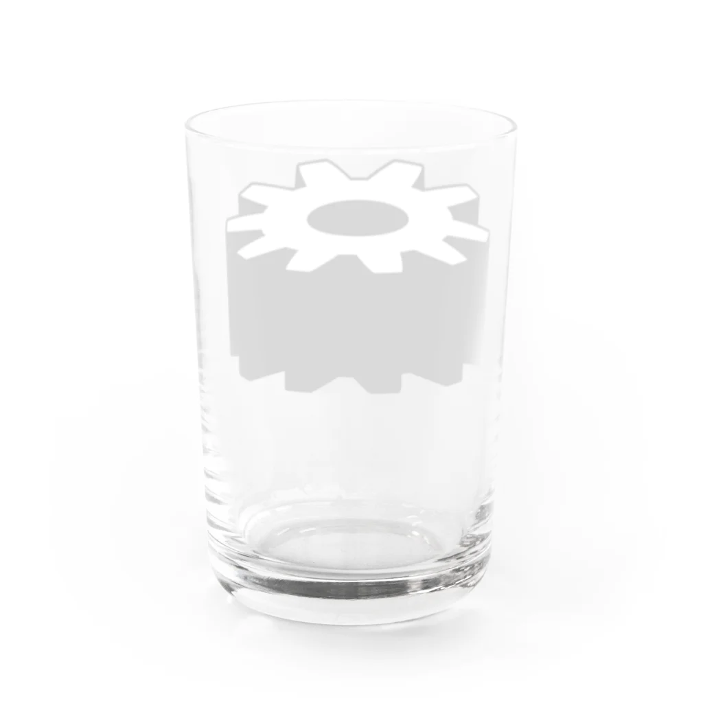 モルTの歯車　シンプルデザイン Water Glass :back