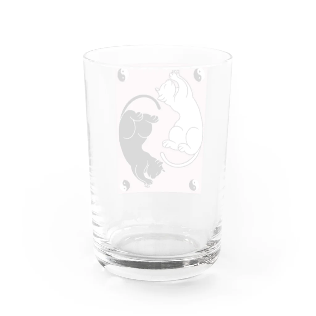 Metime Designs ☆ みぃたいむデザインの陰陽猫 Water Glass :back