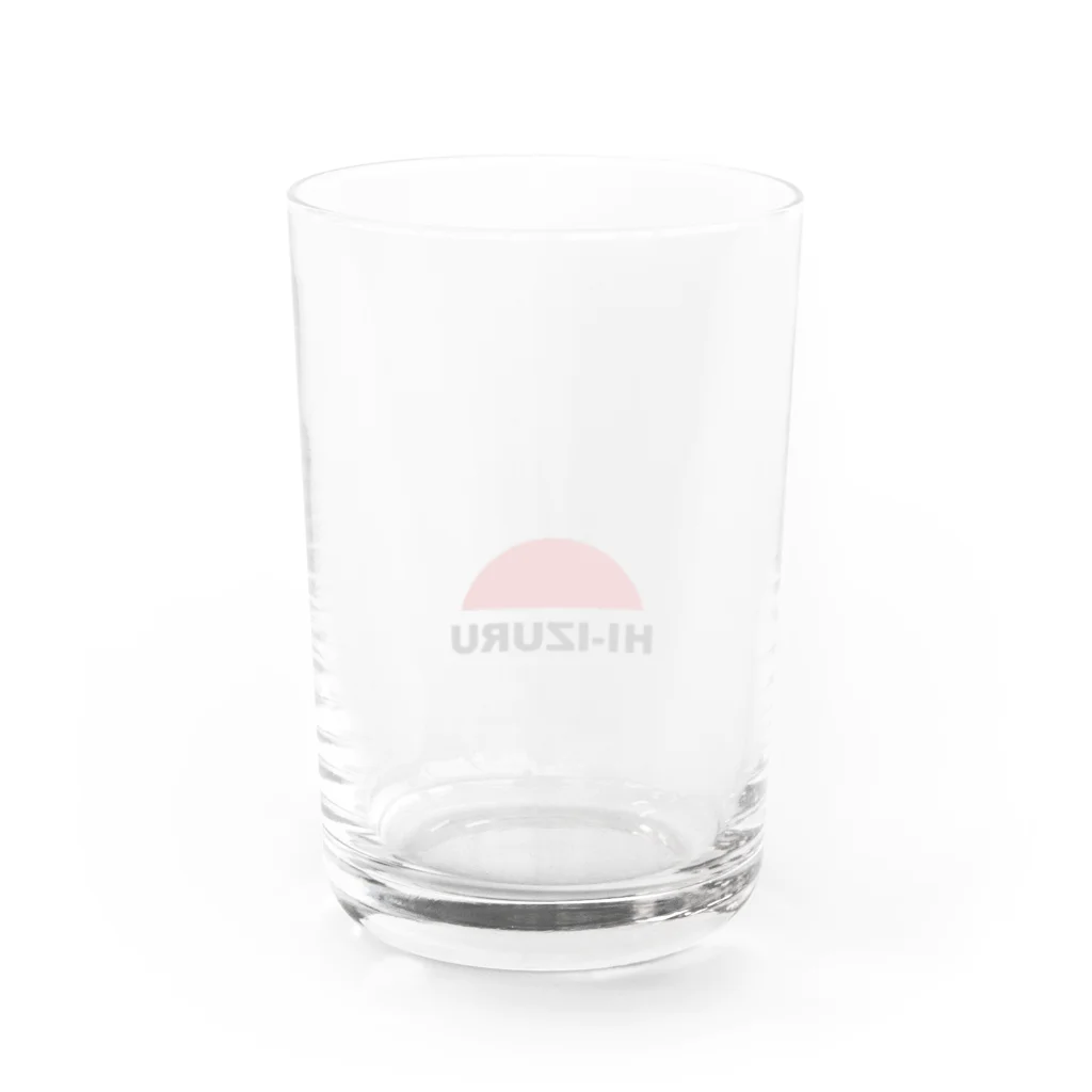 HI-IZURUのHI-IZURU（黒文字）ロゴマーク　グラス Water Glass :back