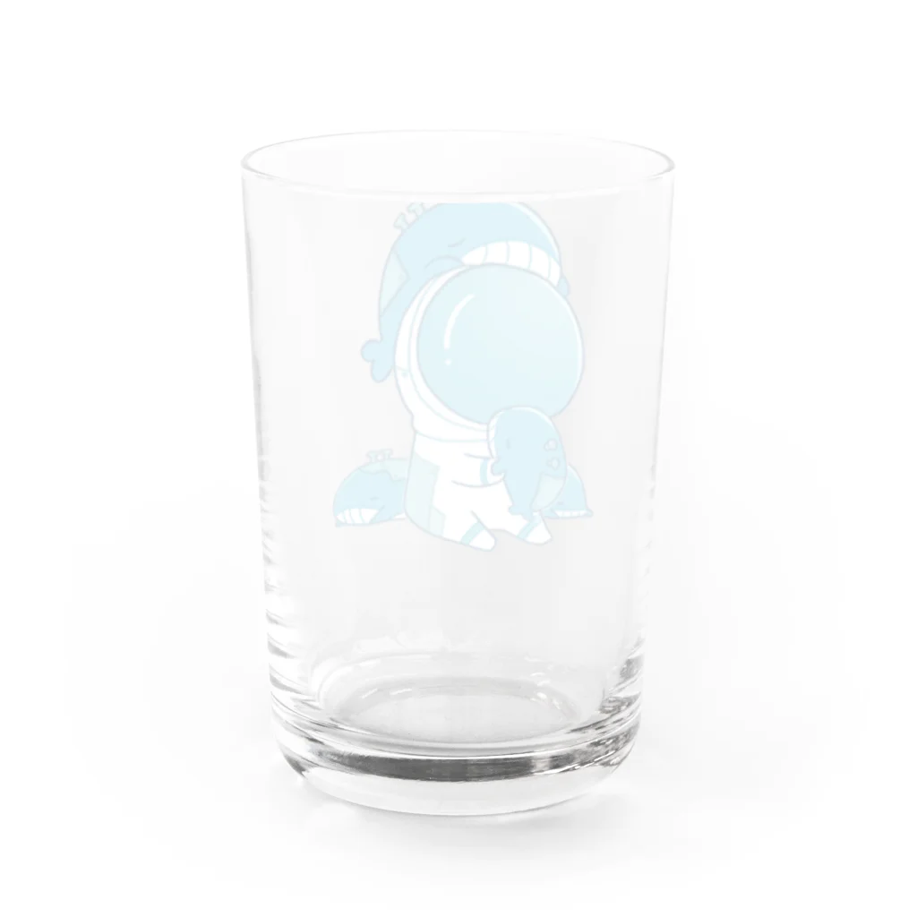 ミトウクジラのクジラと宇宙飛行士 Water Glass :back