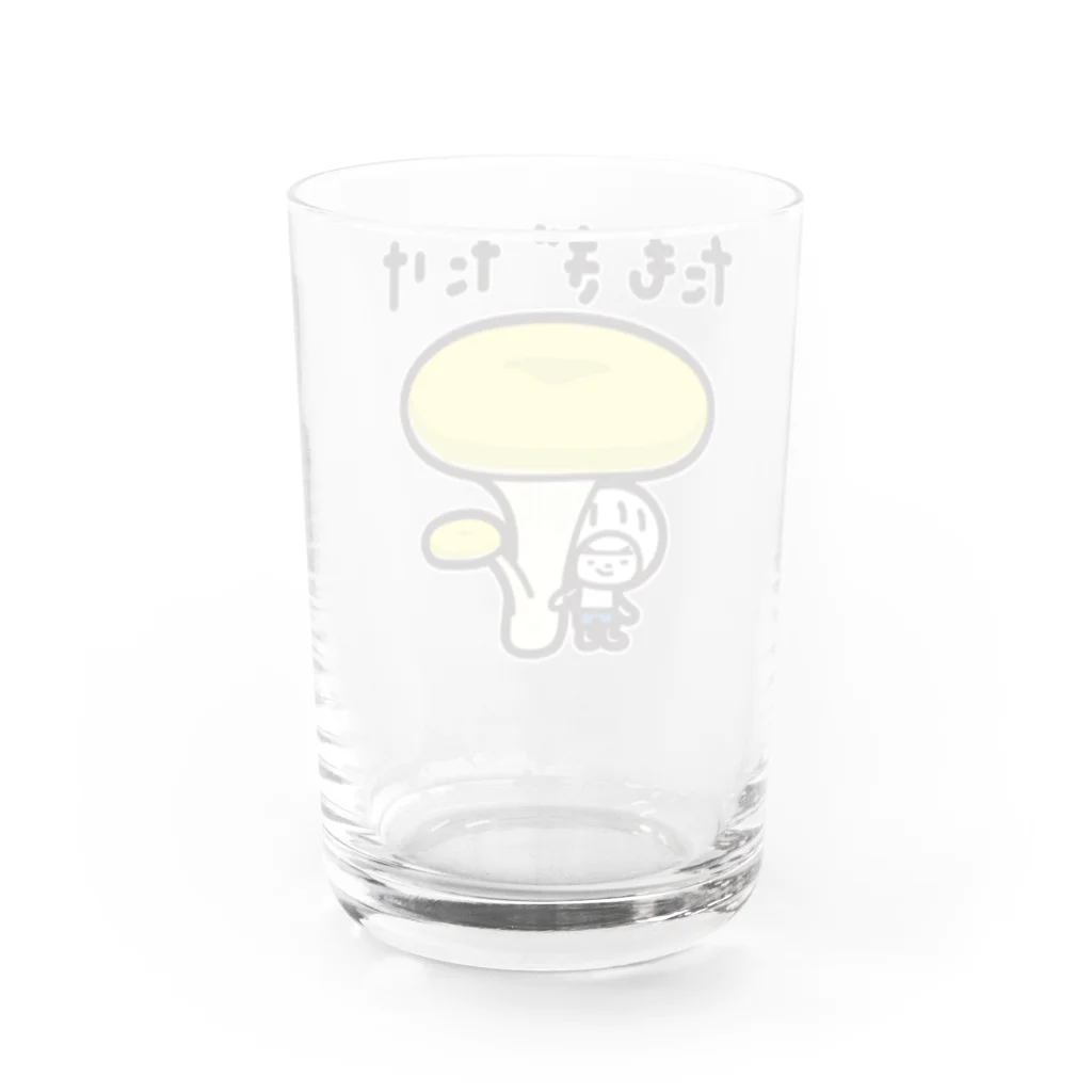 きくのらくがきのたもぎたけときく Water Glass :back