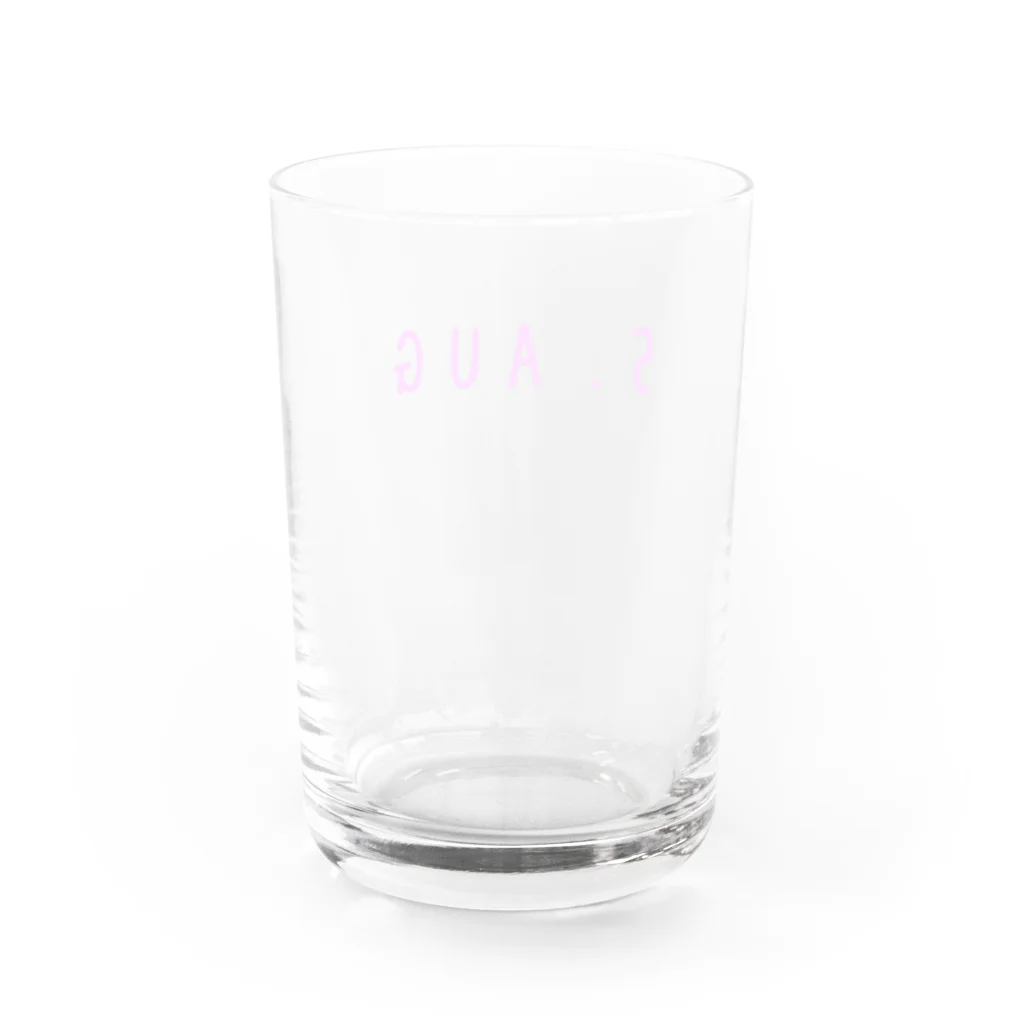 OKINAWA　LOVER　のバースデー［5.AUG］ピンク Water Glass :back