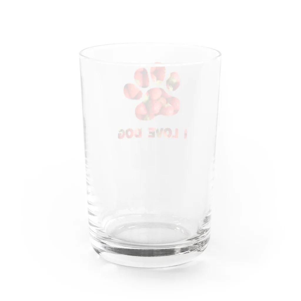 onehappinessのいちご　肉球 Water Glass :back