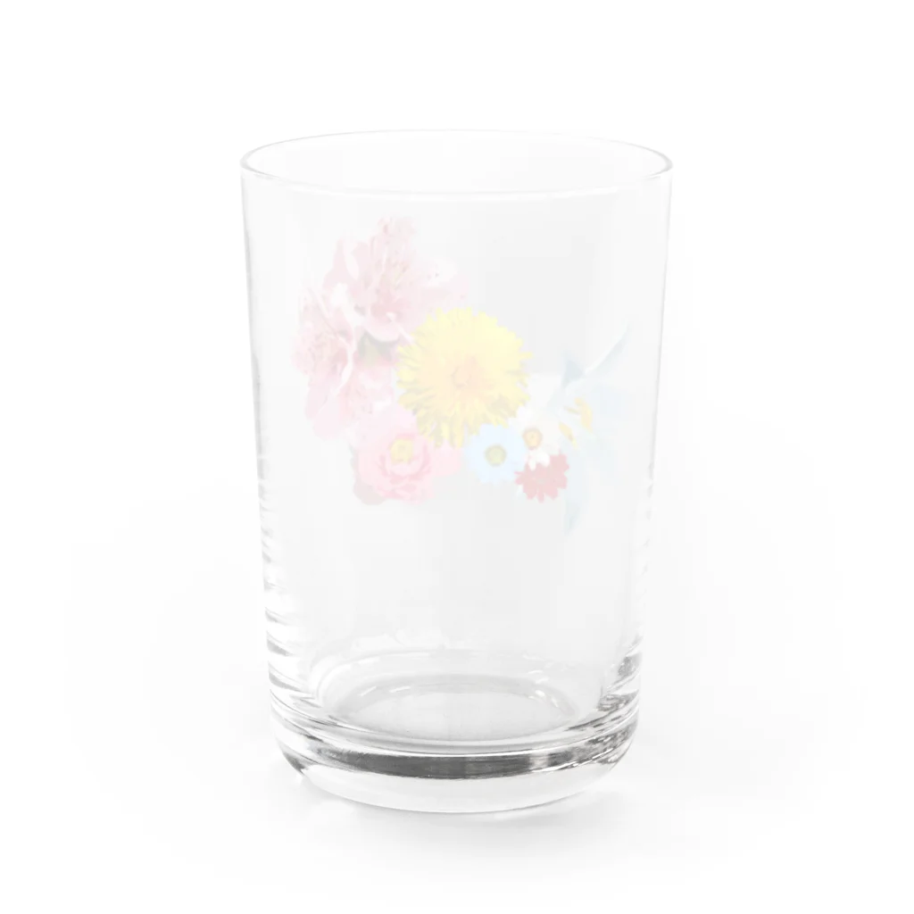 shi-chi Labo graph(詩一）の逆シンニョウの花々 Water Glass :back