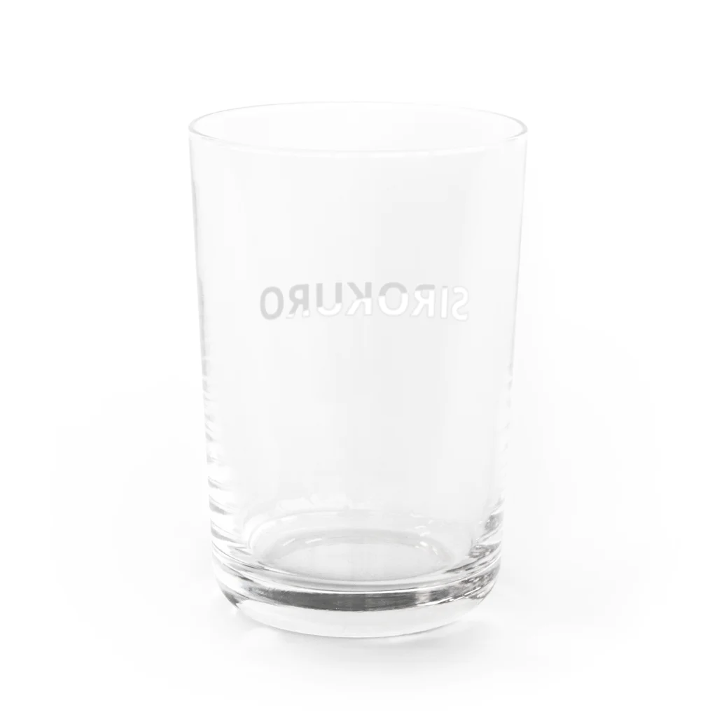 O3(ozone)の白黒 Water Glass :back