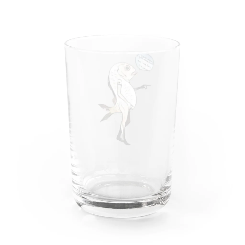 ANITEMP の魚人間 Water Glass :back