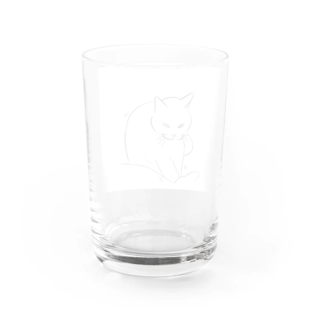 TEAM3110の毛布もみもみネッコ Water Glass :back