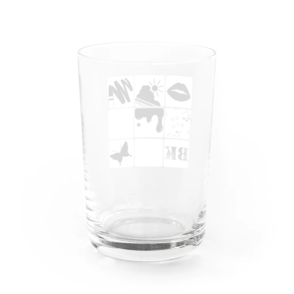 ふゆのさんのお店。のＢＫボックスwhite Water Glass :back