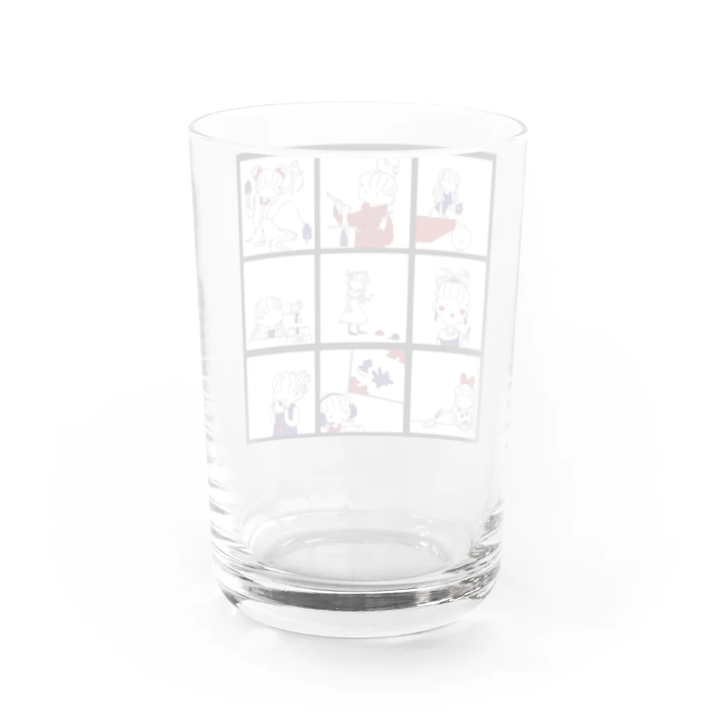 たまちゃん食堂のgirl Water Glass :back