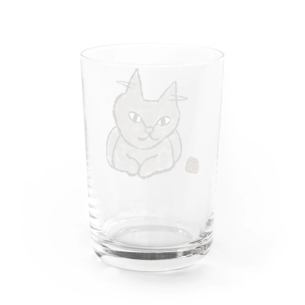 ニャンコ一族のカヌレ Water Glass :back