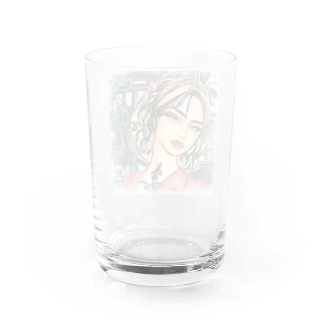 【ホラー専門店】ジルショップのアメリカン女性 Water Glass :back