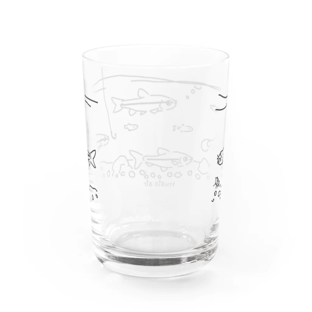 スタジオアイルのモツゴときどきホトケドジョウ Water Glass :back