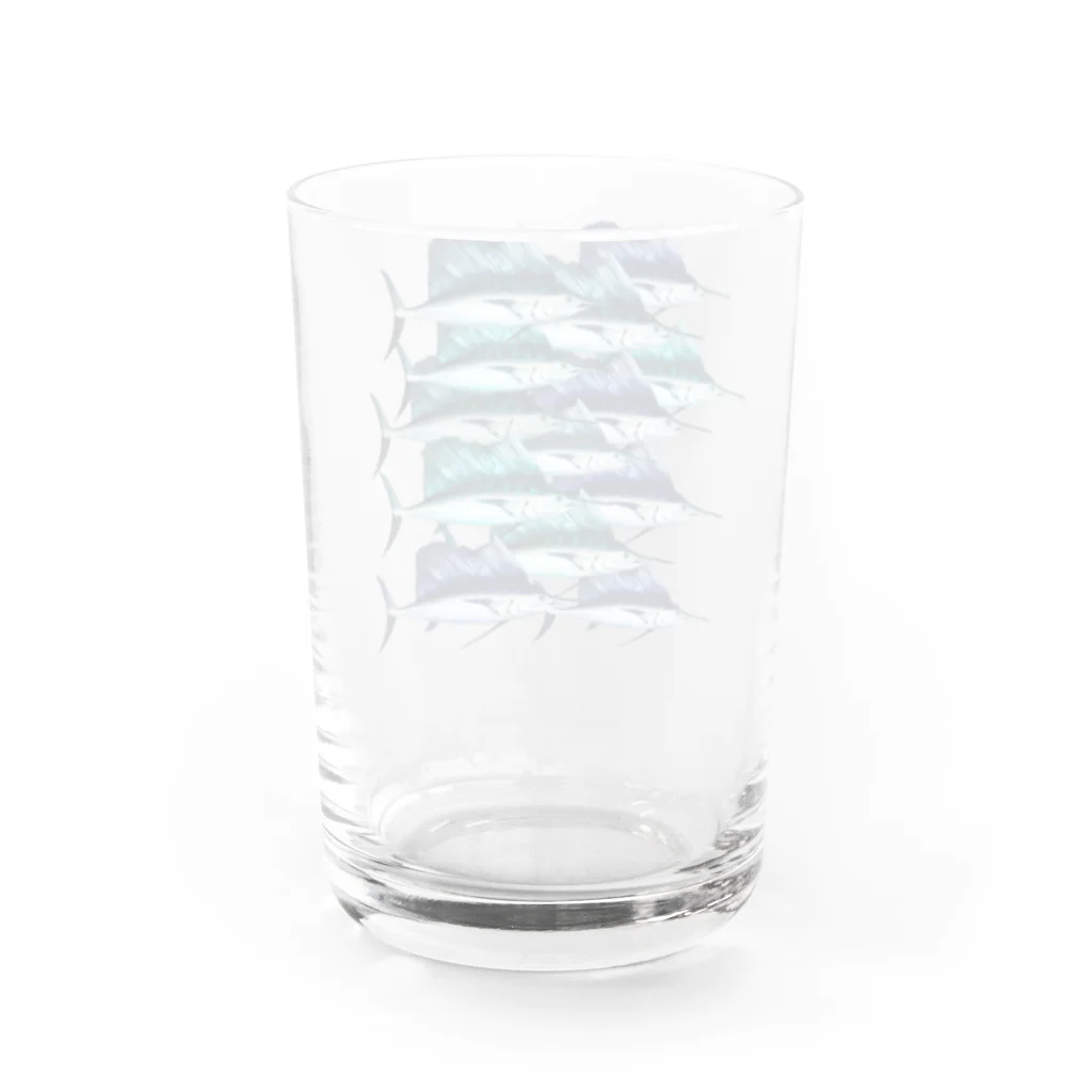 chicodeza by suzuriのバショウカジキの群れ Water Glass :back