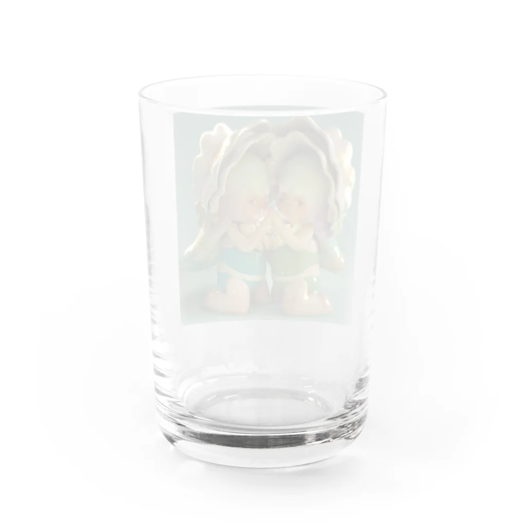 白米の双子座の赤ちゃん Water Glass :back