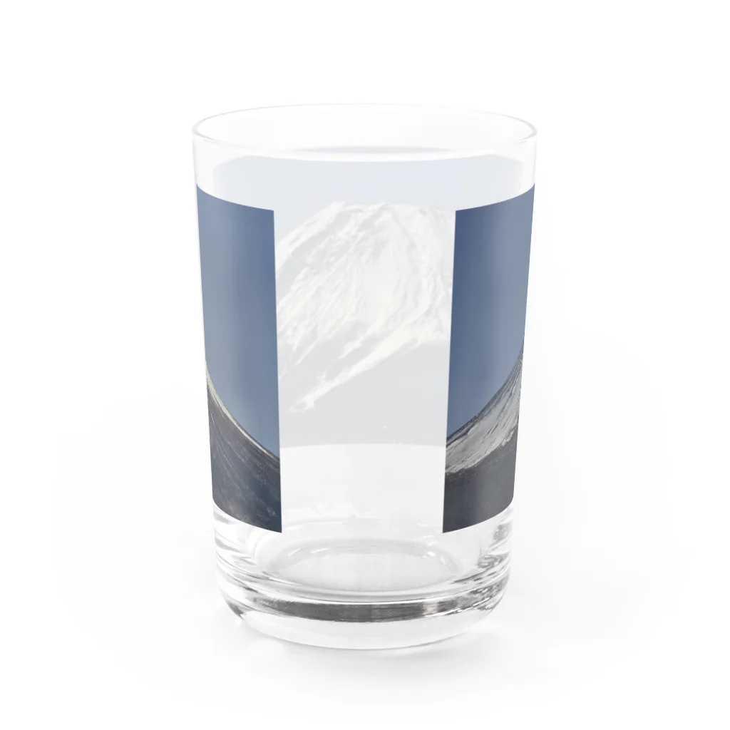 下田村の冠雪した富士山 Water Glass :back