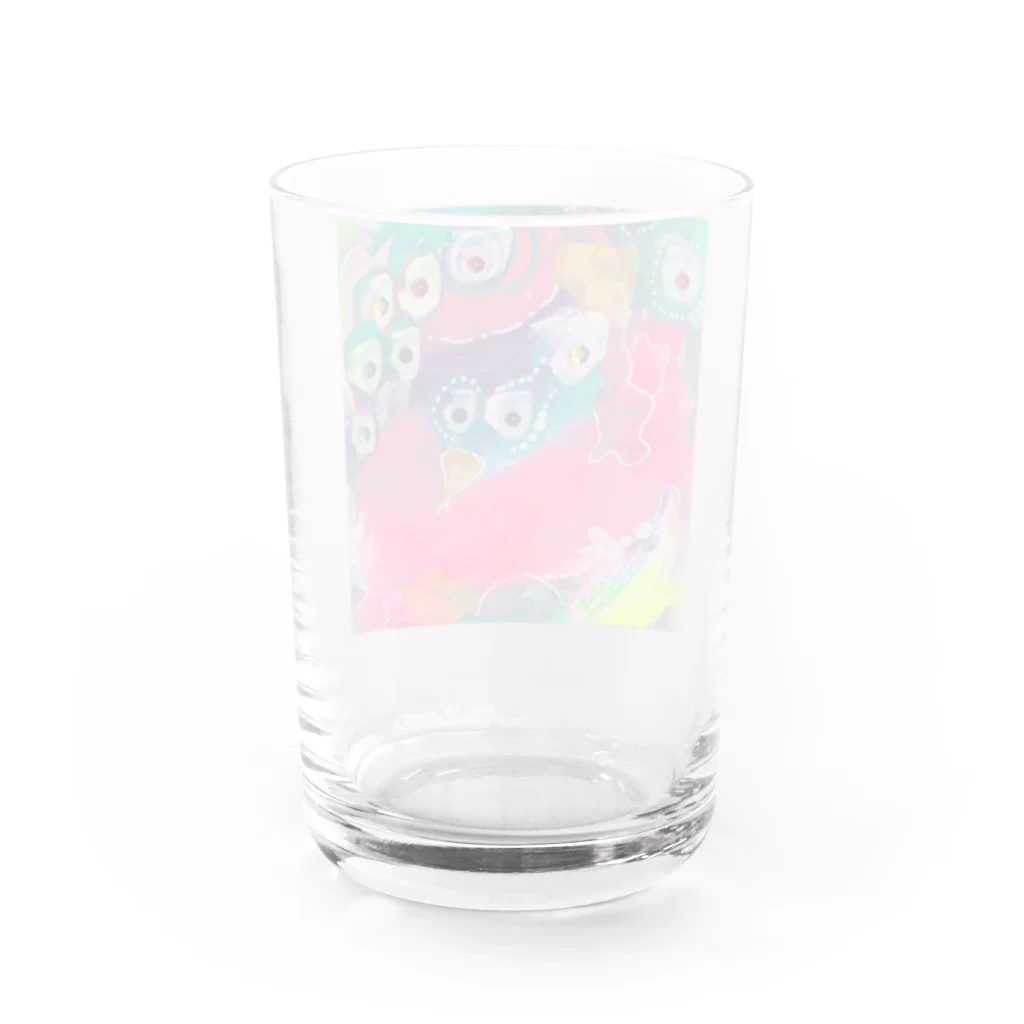 ミルキードロップのカラフルちゃん。 Water Glass :back