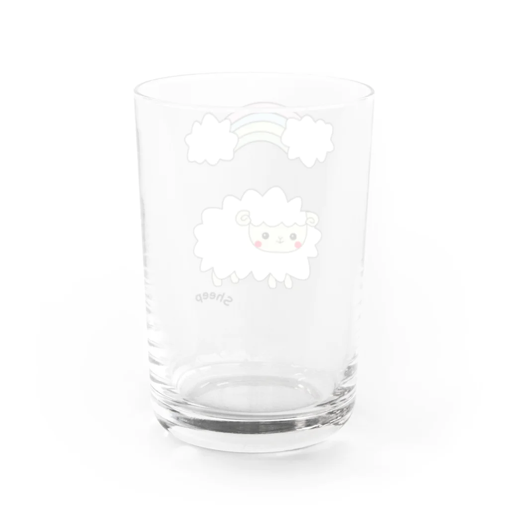 Mona♡Chirolのもふもふ♡ひつじさんNo.1 Water Glass :back