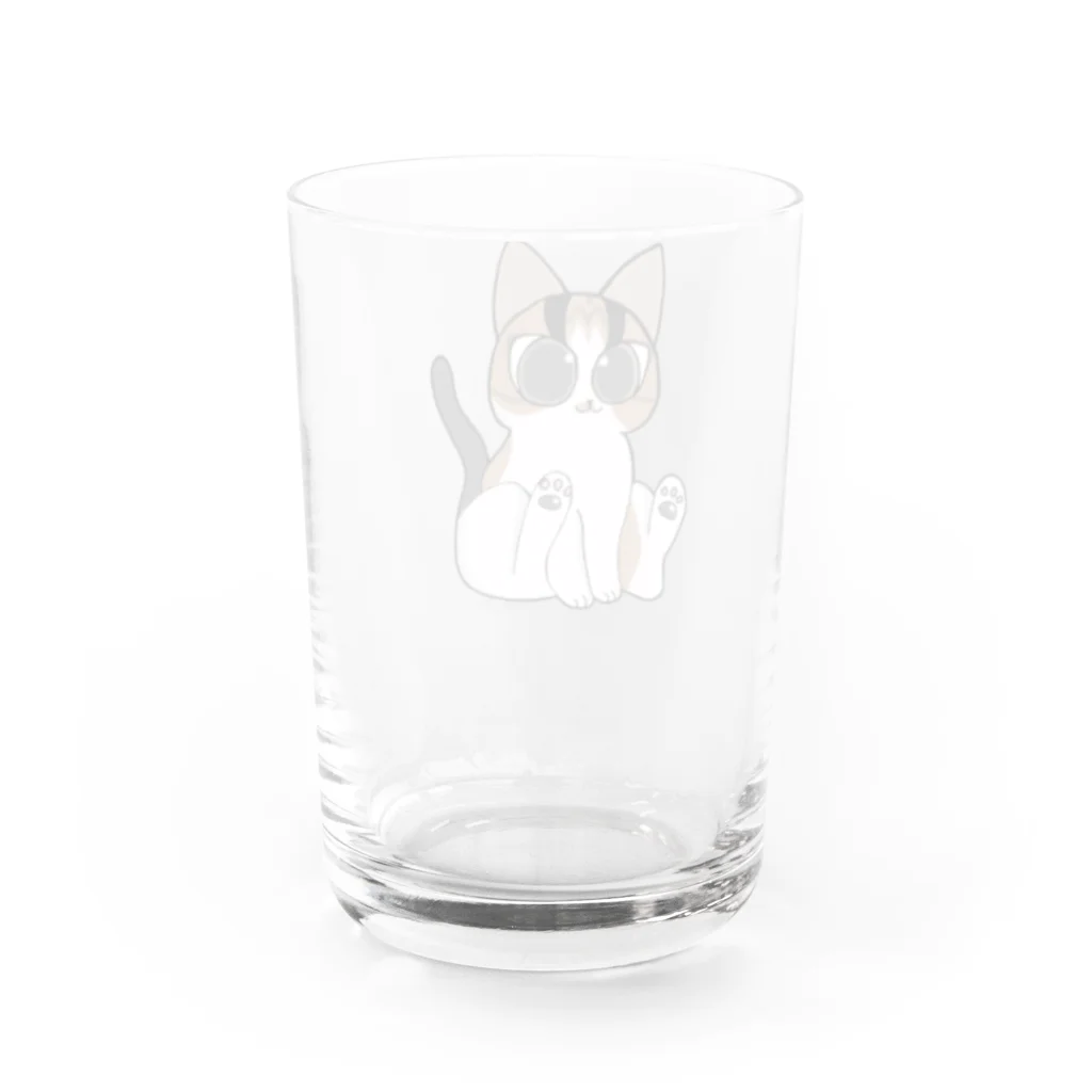 しろくろねこのうちのねこ Water Glass :back