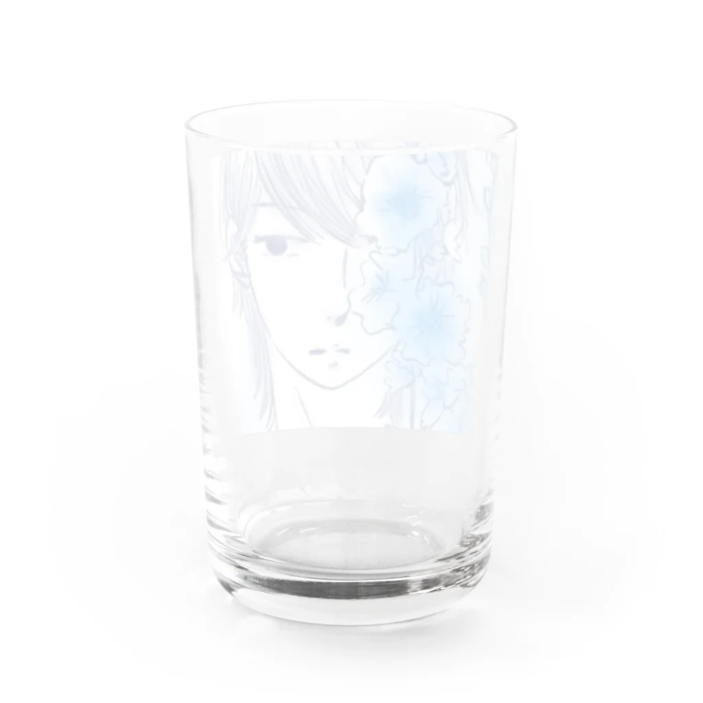 ikka-maaの悩める青い青年5 Water Glass :back