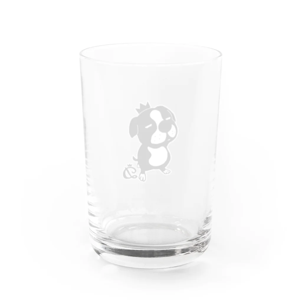 DENANの見上げる犬 Water Glass :back