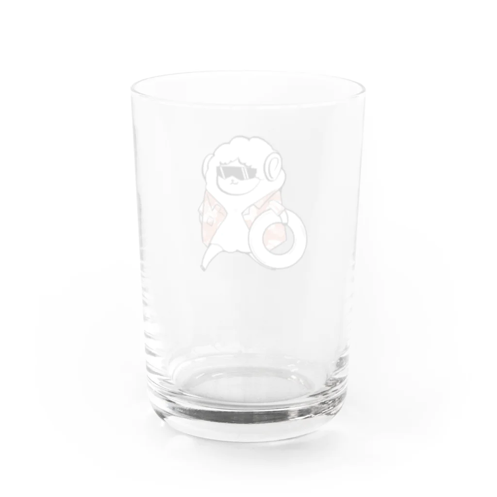 かわいいコーギーのサマーメルシー Water Glass :back