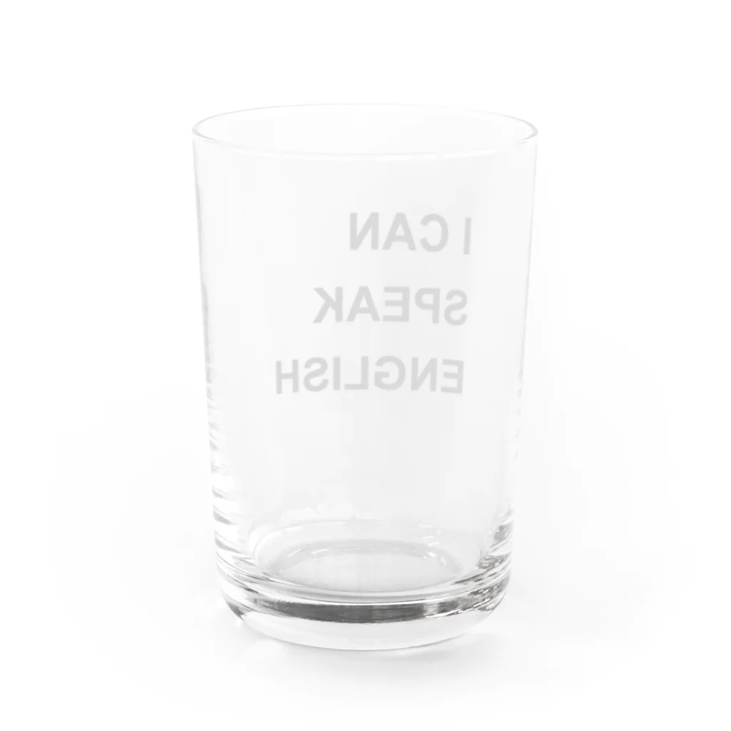 異文化交流のI CAN SPEAK ENGLISH Water Glass :back