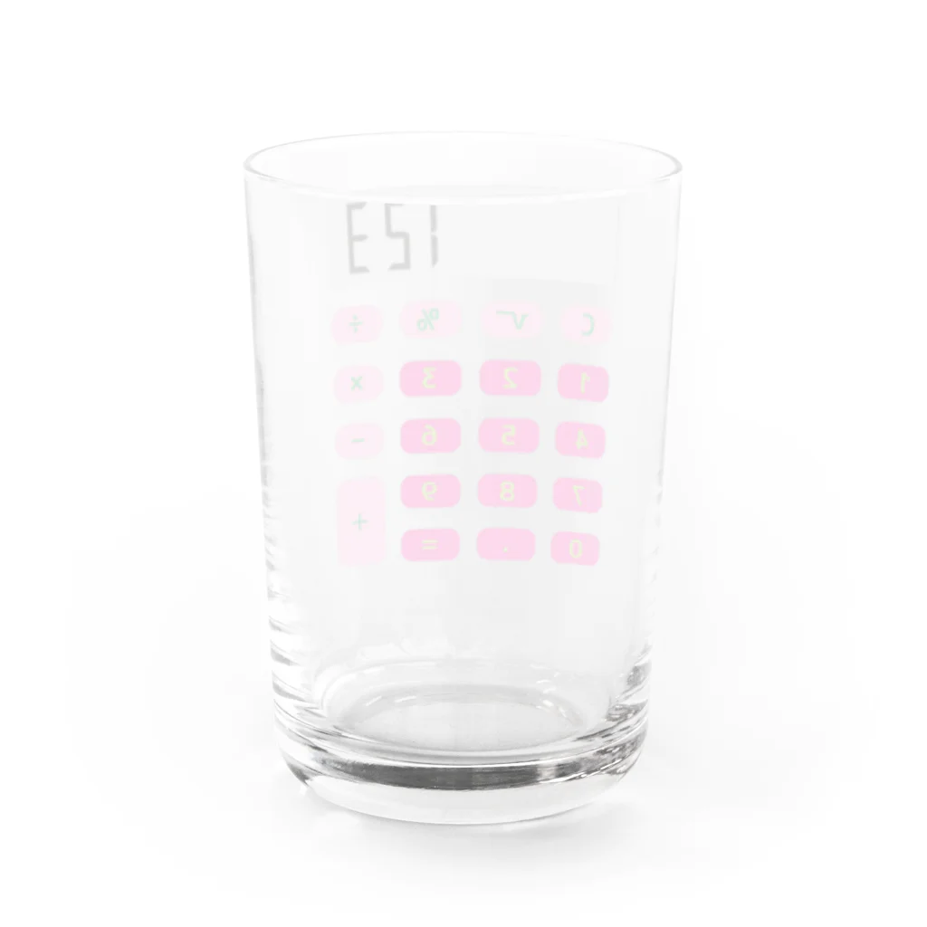 フォーヴァの電卓ピンク Water Glass :back