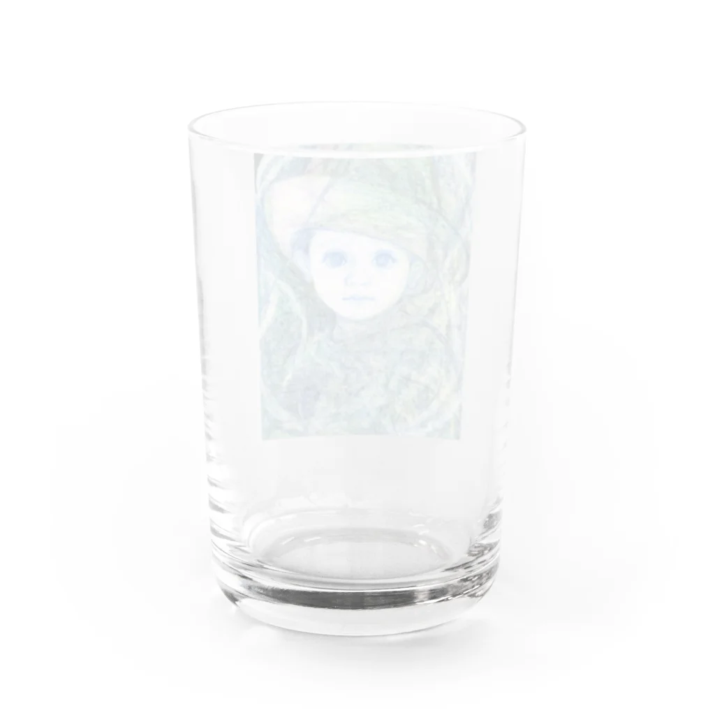 青い猫のこもれび Water Glass :back